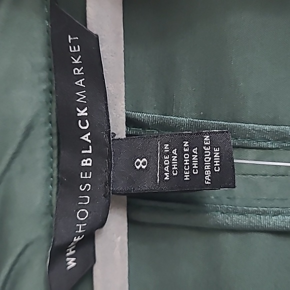 White House Black Market size 8 short trench jacket army green - Picture 3 of 8